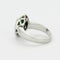 Bague 53 Bague or blanc avec émeraude et diamants 58 Facettes 240401