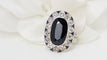Bague 50 Bague pompadour en platine, saphir et diamants 58 Facettes 32363