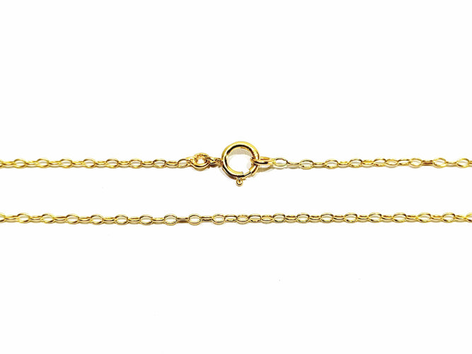 Chaîne or jaune maille forçat 58 Facettes