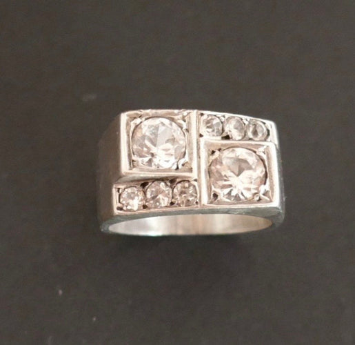 Bague 50 RENE BOIVIN - Bague Chevalière en argent 58 Facettes 1324378