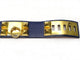 Collier ceinture HERMES medor collier de chien 70 cuir box bleu et metal dore 58 Facettes 266424