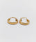 Boucles d'oreilles Mini créoles art déco or rose 18k finement travaillées (circa 1970) 58 Facettes A06268