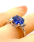 Bague 54 Bague en or blanc, superbe saphir 3,58 carats Ceylan non chauffé 58 Facettes AB385