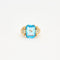 Bague Bague Cocktail en or rose ornée d'une Topaze et de 2 diamants 58 Facettes