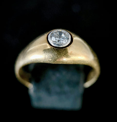 Bague 62 Bague Jonc or jaune et platine 58 Facettes