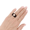 Bague 53 Bague bandeau en or jaune, diamants et onyx. 58 Facettes 34717