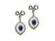 Boucles d'oreilles Boucles d'oreilles Belle Époque en or blanc et saphirs 58 Facettes
