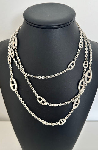 Collier Collier HERMÈS Farandole 160 en argent massif 58 Facettes