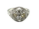 Bague 55 Bague Art-Déco Dôme en or et platine ornée de diamants 58 Facettes