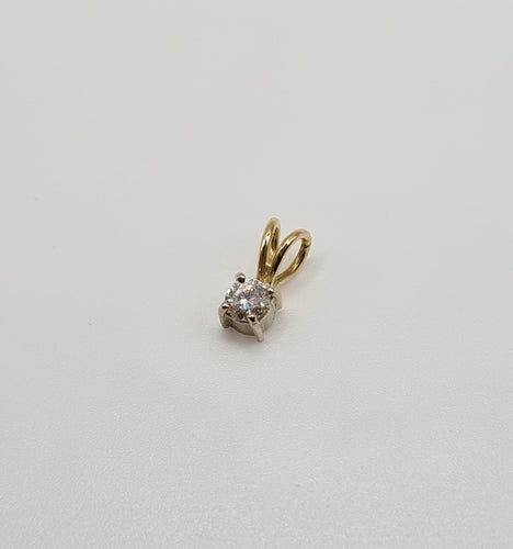 Pendentif Pendentif or jaune diamant 0.25ct 58 Facettes