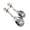 Boucles d'oreilles BOUCLES D'OREILLES EN PLATINE DE STYLE ART DÉCO AVEC DIAMANTS, AIGUES-MARINES ET SAPHIRS 58 Facettes Q355B
