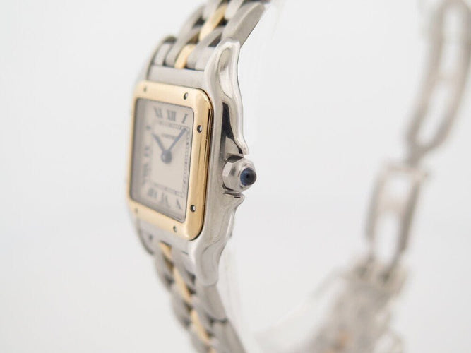 Montre vintage montre CARTIER panthere pm 23 mm 166921 or et acier quartz 58 Facettes 266689