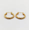 Boucles d'oreilles Créoles vintage or jaune finement torsadées (circa 1970) 58 Facettes A06048