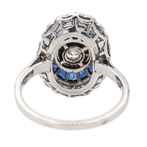 Bague 54 Bague Platine Diamant, Saphir 58 Facettes 3905062CN