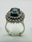 Bague 54 Bague en or blanc avec saphir et diamants 58 Facettes 50313
