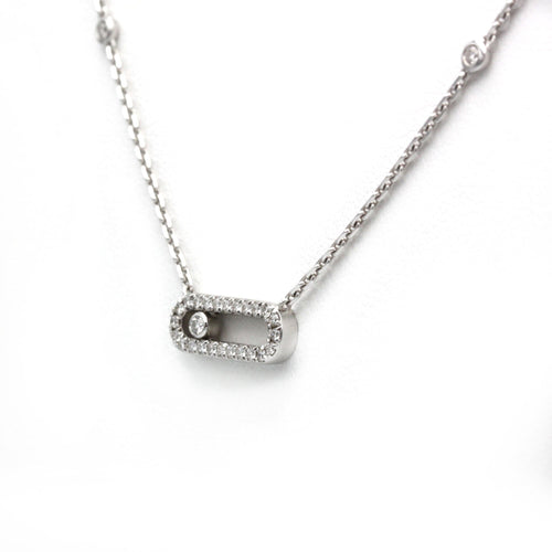 Collier Collier Move Uno en or blanc - MESSIKA 58 Facettes 250088R