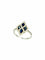 Bague 55 Bague Or Blanc 14K Saphir et Diamants 58 Facettes