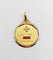 Pendentif Pendentif médaille d'amour AUGIS 23mm or 18k et rubis : "+ QU'HIER - QUE DEMAIN" 58 Facettes A06132