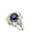 Bague 50 Bague Belle Époque platine, saphir et diamants 58 Facettes