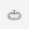 Bague 54 Bague bandeau or blanc, saphir et diamants 58 Facettes GU197