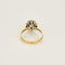 Bague 52 Bague marguerite en or jaune, or blanc, émeraude et diamants 58 Facettes CEC0442