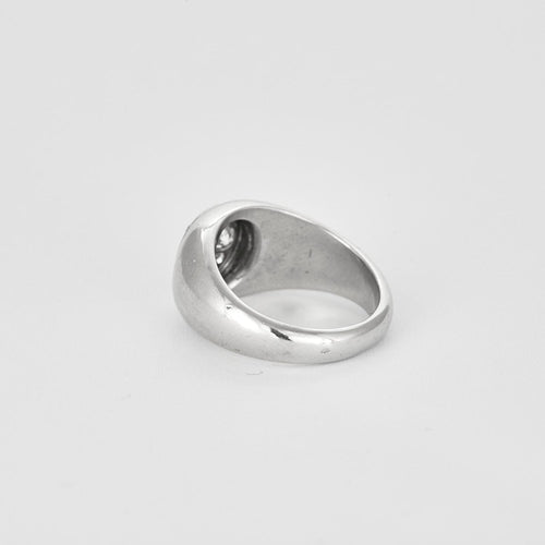 Bague 54 Chevalière Platine Diamantée 58 Facettes LP1102/13