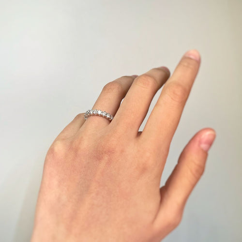 Bague 50 Alliance - Or blanc Diamants 58 Facettes 250011R
