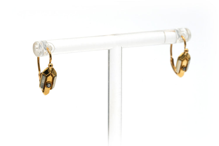 Boucles d'oreilles Boucles d'oreilles Art Déco en or jaune et blanc 18k et perles 58 Facettes 23419