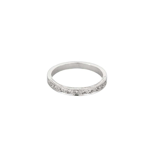 Bague 59 Alliance en platine et diamants 58 Facettes LP1147