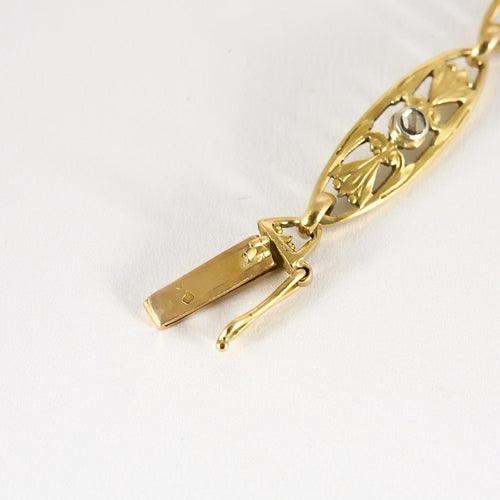Bracelet Bracelet en Or jaune, diamants et saphirs 58 Facettes AMI1051