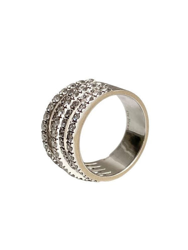 Bague 54 DE BEERS - Bague en or blanc 18k et diamants 58 Facettes