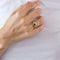 Bague 55 Bague feuille saphir diamants 58 Facettes LP638/10