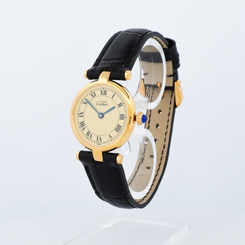 Bracelet Cartier Must Vendôme - Lemon roman dial - SM 58 Facettes