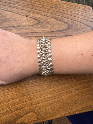 Bracelet Bracelet à motifs de boules en argent 58 Facettes