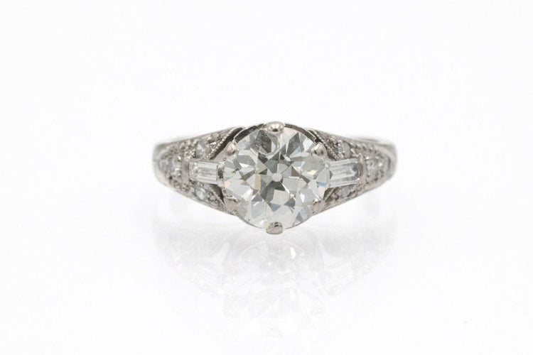 Bague 46 Bague ancienne en or blanc et diamants taille ancienne 58 Facettes 11618