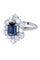 Bague 54 BAGUE POMPADOUR SAPHIR ET DIAMANTS ANNÉES 50 58 Facettes 094101