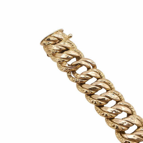 Bracelet maille américaine or jaune