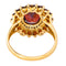 Bague 55 Bague Pompadour  Or jaune Grenat, Diamant 58 Facettes 4523259CN