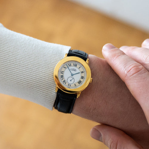 CARTIER - Montre Must Ronde - Ivory roman dial - LM 58 Facettes