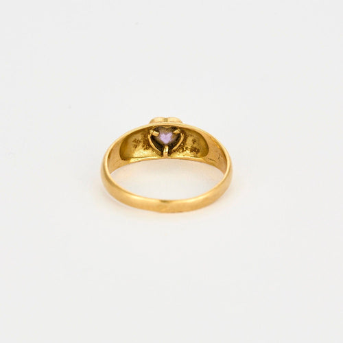 Bague 51 Bague or jaune améthyste 58 Facettes