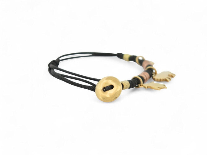 Bracelet bracelet dodo rondelles granelli charms lion pingouin canard or jaune 18k 58 Facettes 271162