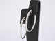 Boucles d'oreilles Boucles d'oreilles créoles en or blanc avec diamants 58 Facettes 2051