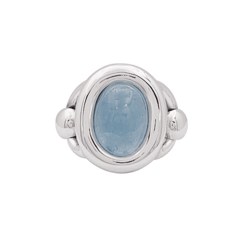Bague 52 Bague Poiray, aigue-marine et or blanc 58 Facettes 34559