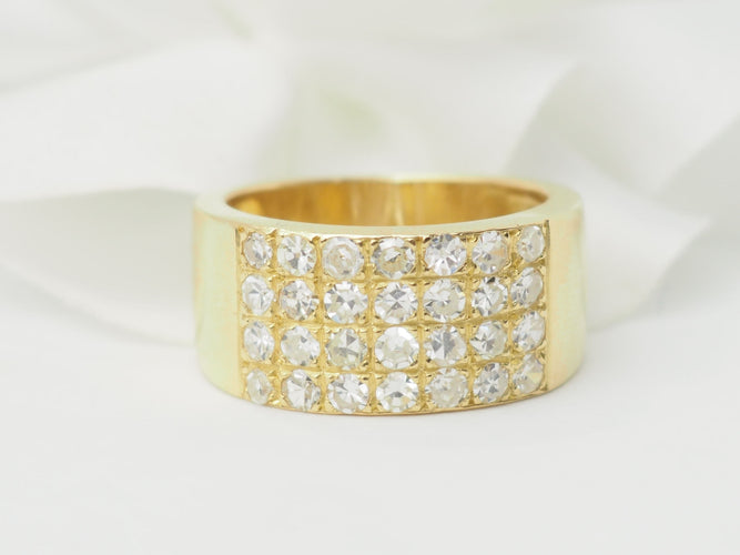 Bague 58 Bague ruban en or jaune et diamants 58 Facettes 33459