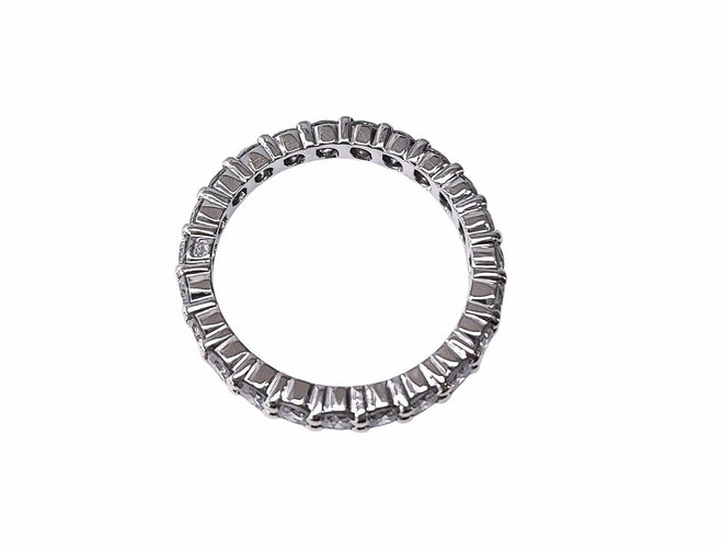 Bague 53.5 Alliance en or blanc et diamants 1,50ct 58 Facettes All.1.5ct-DV.37