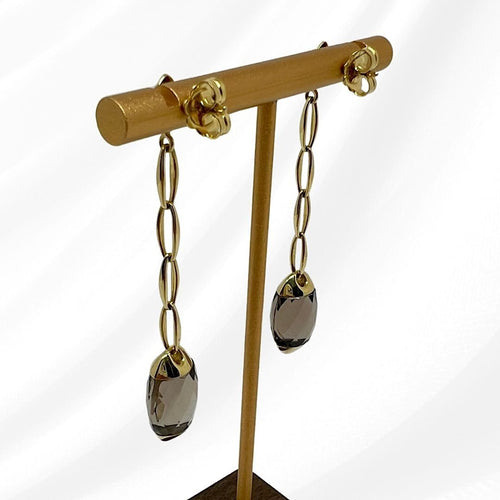 Montre CHIMENTO - Boucles d'oreilles or jaune quartz fumé 58 Facettes AA 1708