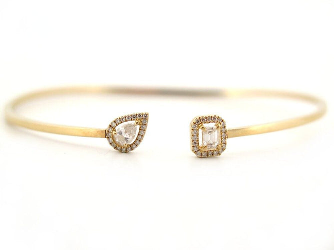 Bracelet bracelet MESSIKA jonc flex my twin toi & moi or jaune 18k diamants 0.3 ct 58 Facettes 265899