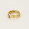 Bague 54 Bague jonc en or jaune et saphir 58 Facettes LOR3887X2