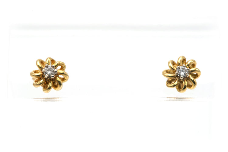 Boucles d'oreilles Boucles d'oreilles Art Déco or jaune, diamants 58 Facettes B722
