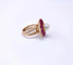 Bague 52 Bague or rose perle et rubis 58 Facettes Bag.perl.Ru.DV42